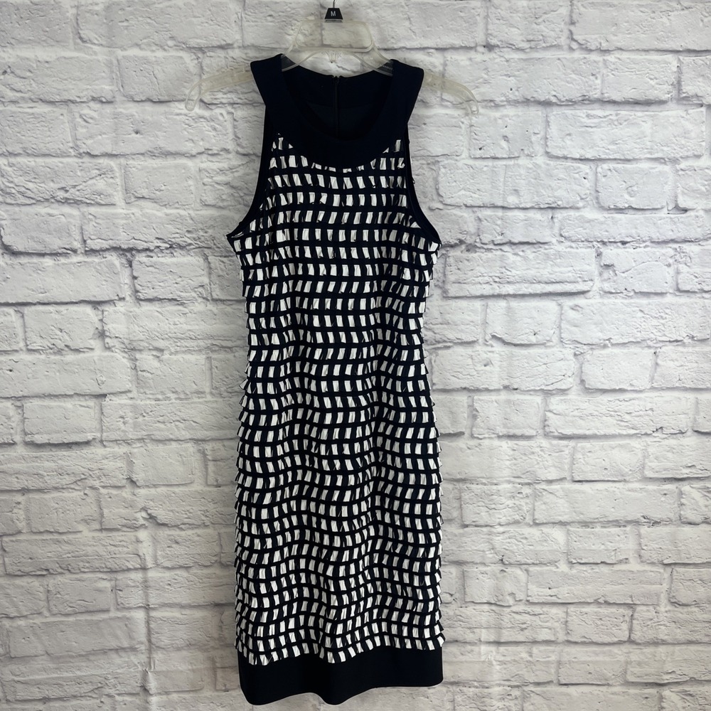 Joseph Ribkoff  Vintage Art Deco Mod Ruffle Sheath Halter  Cocktail Dress Sze 10